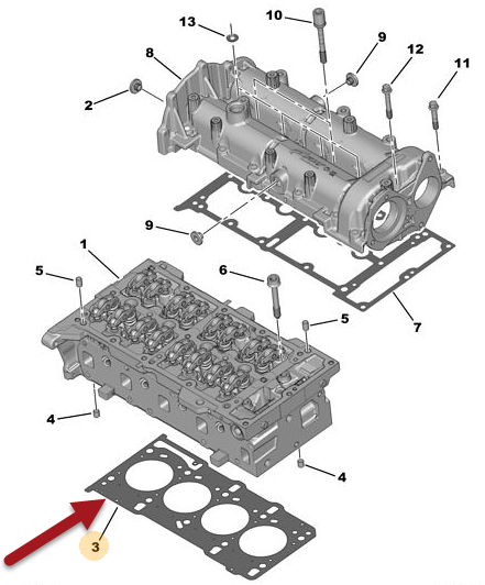 Toppakning FIAT DOBLO Kassevogn / MPV (223) 1.3 D Multijet 199 A2.000