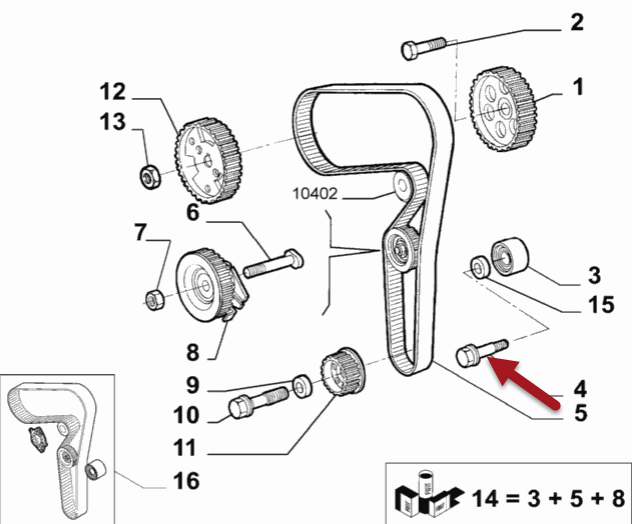 Bolt Diverse ALFA ROMEO 147 (937) 1.9 JTDM 16V (937.AXN1B, 937.BXN1B) 937 A5.000