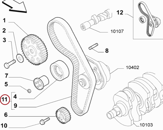Tandremssæt FIAT DOBLO Kassevogn / MPV (223) 1.2 (223ZXA1A) 223 A5.000