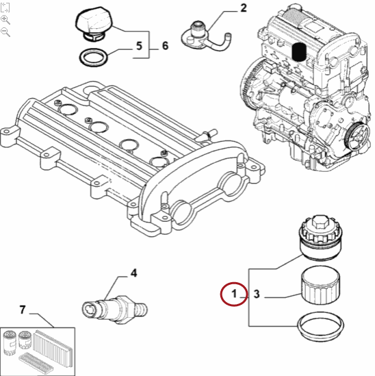 Oliefilter ALFA ROMEO 159 (939) 1.9 JTS (939AXA1B) 939 A6.000