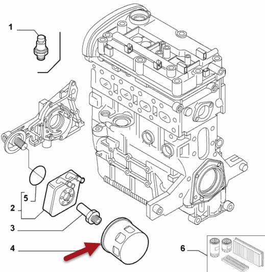 Oliefilter RENAULT MEGANE I (BA0/1) 1.8 16V (BA06, BA12, BA1A, BA1M, BA1R) F4P 720