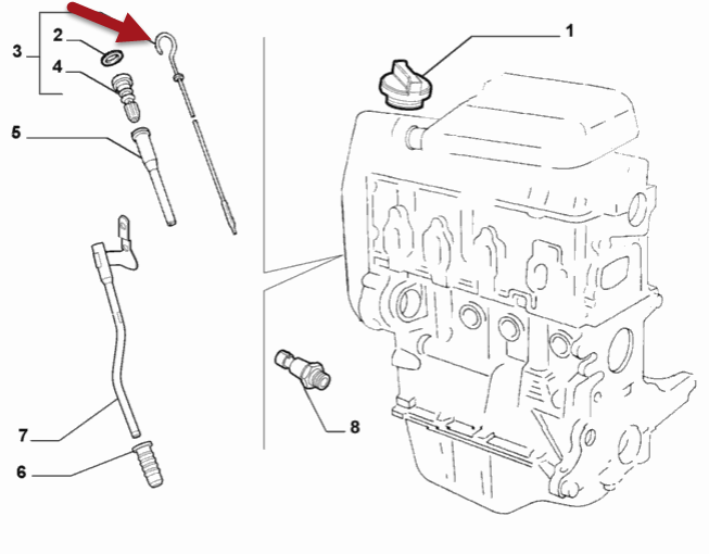 Oliepind FIAT 500 C (312) 1.2 (312CXA1A, 312AXA1A) 169 A4.000