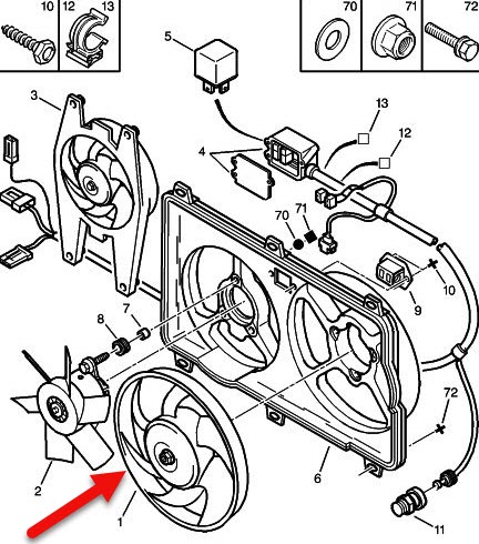 Kølerventilator-Komplet CITROËN JUMPER I Chassis (230) 2.5 TDi THX (DJ5TED)