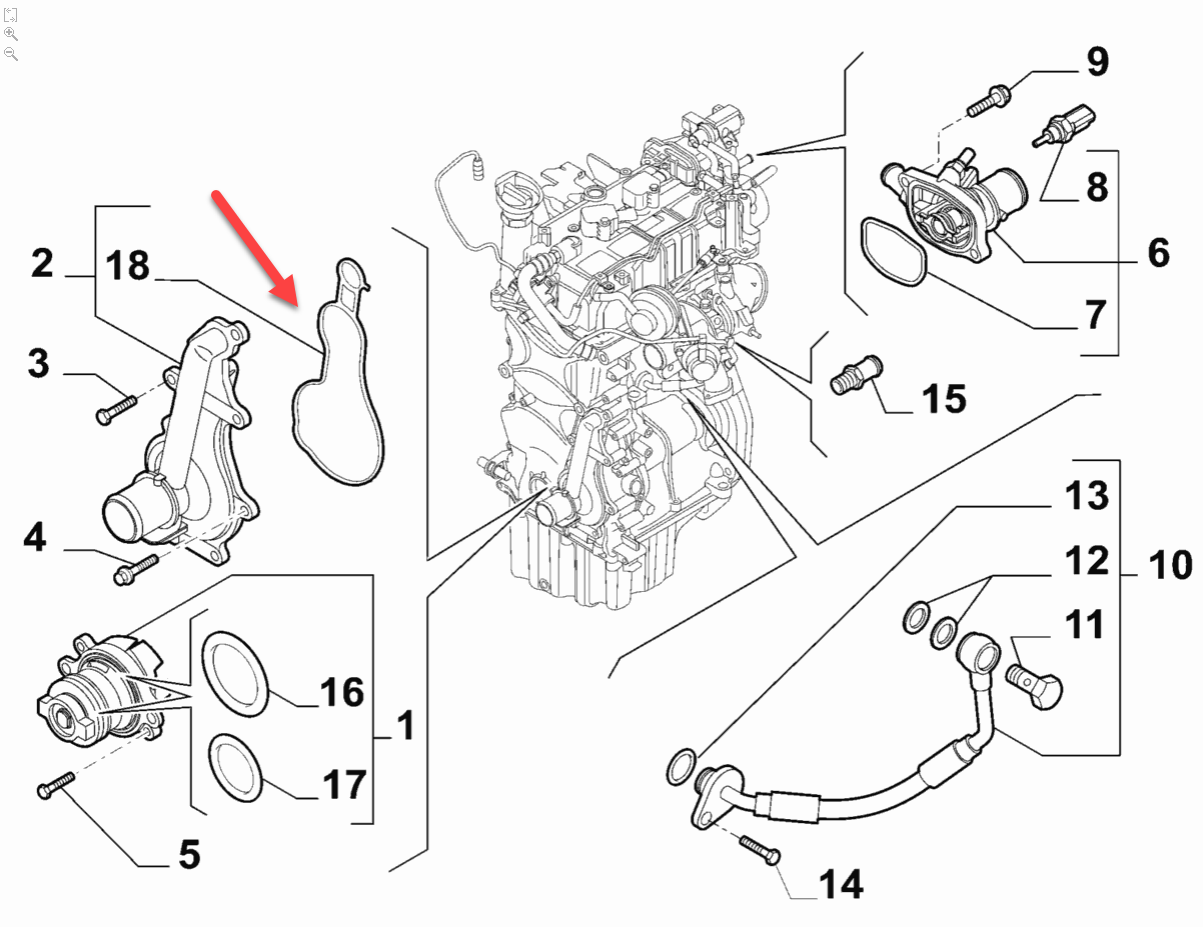 Pakning FIAT 500 (312) 0.9 312 A4.000