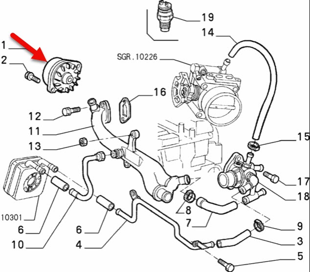 Vandpumpe ALFA ROMEO 145 (930) 2.0 16V T.S. (930.A5) AR 67204