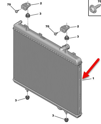 Køler CITROËN BERLINGO / BERLINGO FIRST Van (MF, GJK, GFK) 1.6 HDI 90 (MF9HX) 9HX (DV6ATED4)