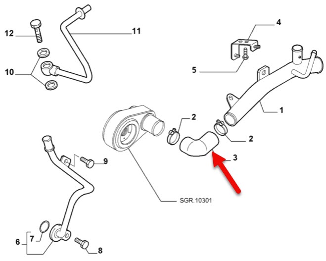 Kølerslange FIAT DUCATO Bus (250, 290) 120 Multijet 2,3 D F1AE0481D