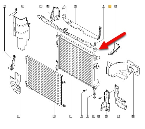 Kølerophæng RENAULT MASTER II Chassis (ED/HD/UD) 2.5 dCi G9U 632