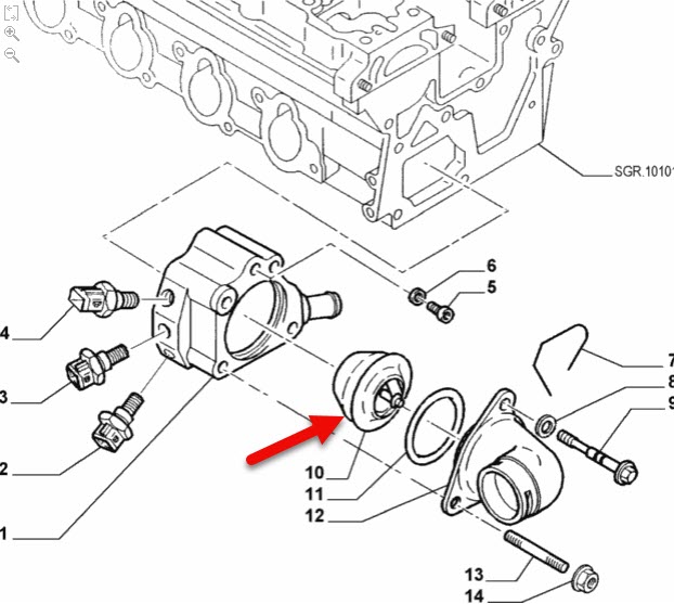 Termostat CITROËN XANTIA Break (X1, X2) 1.9 Turbo D DHX (XUD9TF/BTF)
