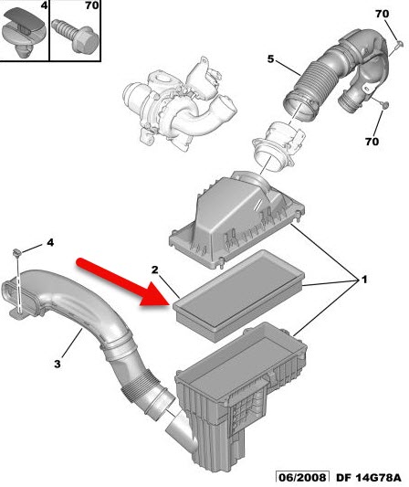 Luftfilter PEUGEOT 407 SW (6E, 6D) 2.0 HDi RHH (DW10CTED4)