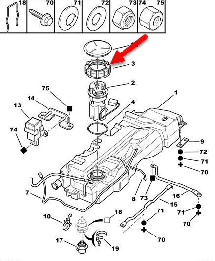 Tankmåler-Omløber CITROËN JUMPER I Chassis (230) 2.8 HDi 8140.43S