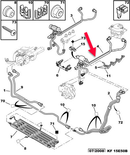 Brændstofrør CITROËN XSARA Break (N2) 1.4 HDi 8HX (DV4TD)