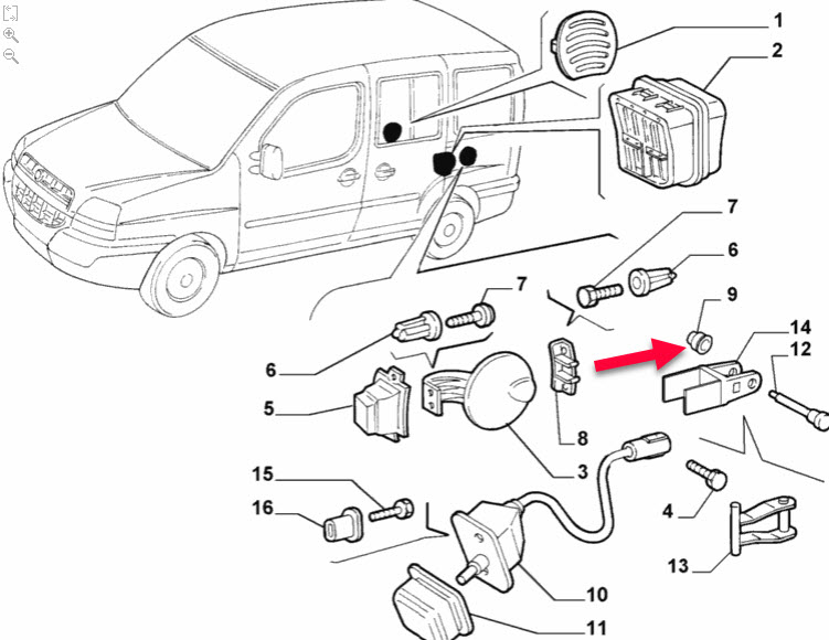 Benzinklap FIAT DOBLO Kassevogn / MPV (223) 1.2 (223ZXA1A) 223 A5.000