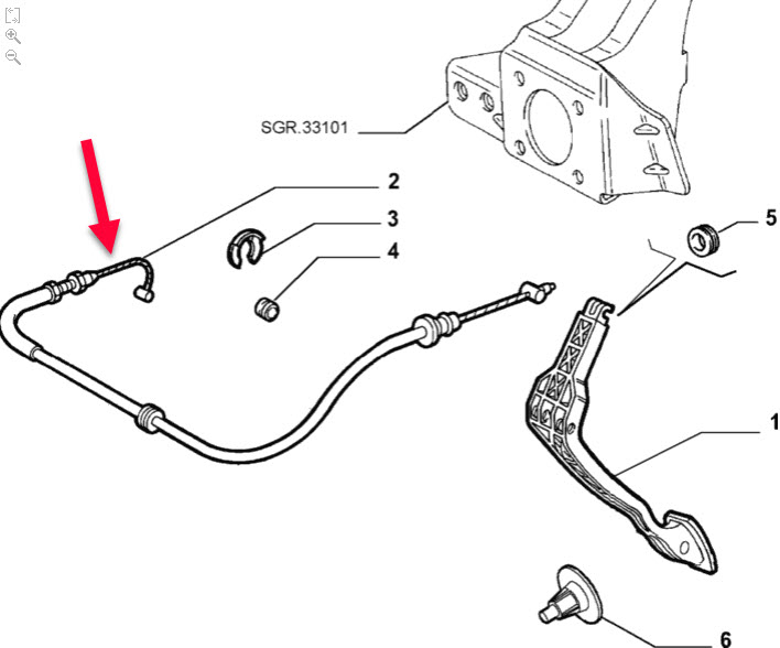 Speederkabel FIAT PUNTO (188) 1.2 60 (188.030, .050, .130, .150, .230, .250) 188 A4.000