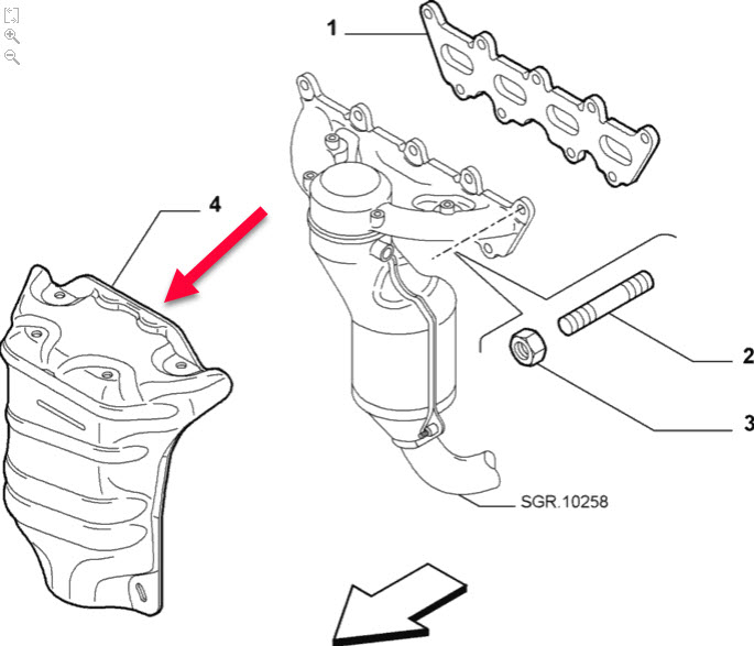 Varmeskjold F/Manifold FIAT DOBLO Kassevogn / MPV (223) 1.4 350 A1.000