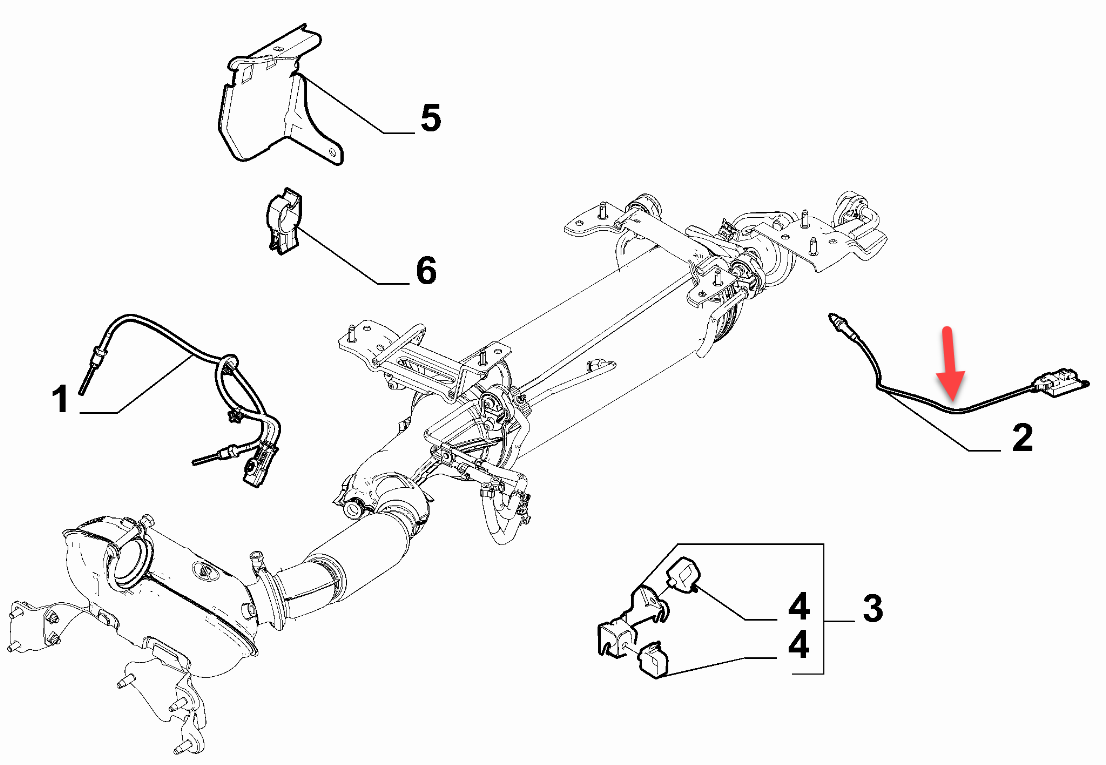NOX sensor FIAT DUCATO Chassis (250, 290) 180 Multijet 2,2 D 46348913