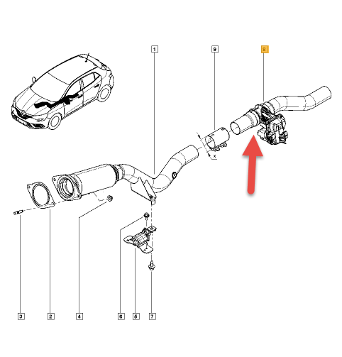 Udstødningsspjæld RENAULT SCÉNIC III (JZ0/1) 1.5 dCi K9K 832