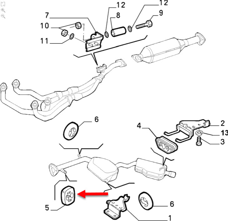 Udstødningsgummiophæng ALFA ROMEO 146 (930) 1.7 i.e. 16V (930.B1) AR 33401