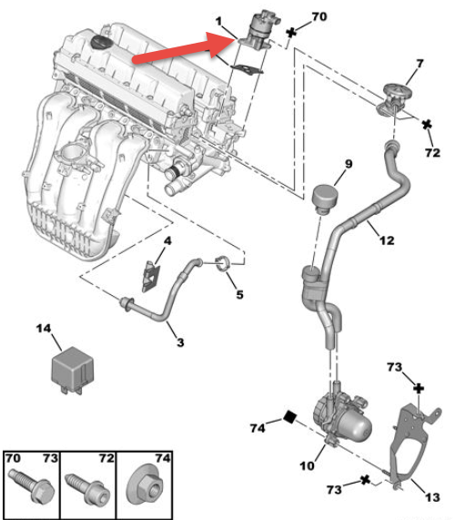 Egr Elventil PEUGEOT 406 (8B) 2.0 16V RFR (EW10J4)