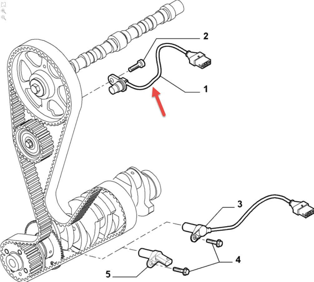 Knastaksel Positions Føler FIAT DUCATO Bus (250, 290) 120 Multijet 2,3 D F1AE0481D