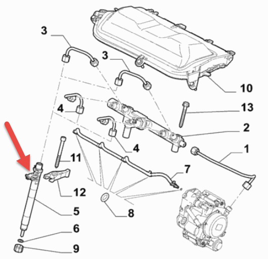 Indsprøjtningsdyse CITROËN C5 III Break (RW) 2.0 HDi 165 RHH (DW10CTED4)
