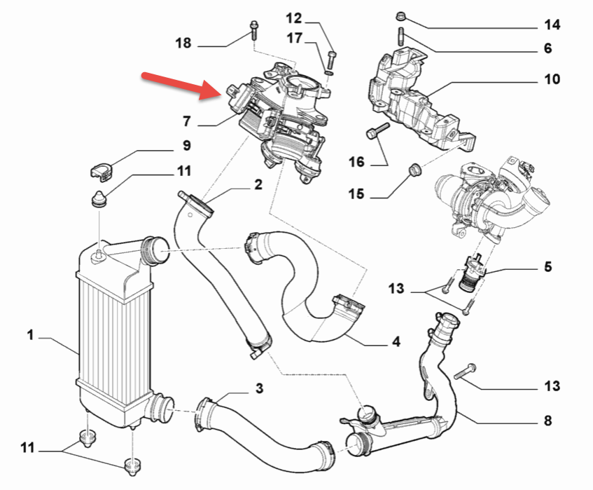 Luftmængdemåler CITROËN C5 III Break (RW) 2.0 HDi 150 / BlueHDi 150 (RWRHEJ, RWRHE8) AHR (DW10FD)