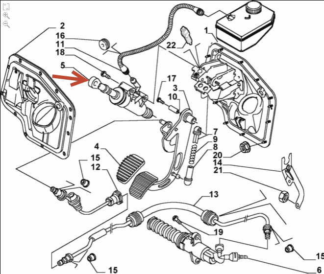 Koblings Hovedcylinder CITROËN C8 (EA, EB) 2.2 HDi 4HW (DW12TED4)