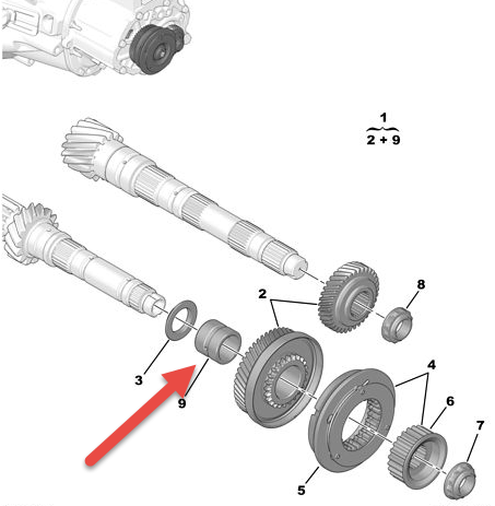 Afstandsstykke PEUGEOT 206 hatchback (2A/C) 1.9 D WJY (DW8B)