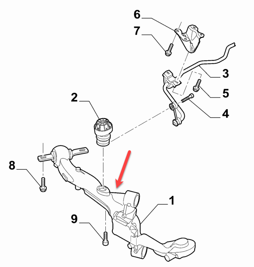 Svingarm Doblo 09- FIAT DOBLO kasse/kombi (263) 1.6 D Multijet 263 A4.000