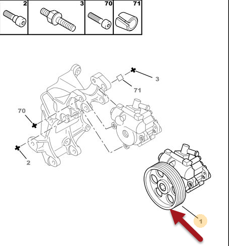Servopumpe PEUGEOT 807 (EB) 2.2 HDi 4HW (DW12ATED4)