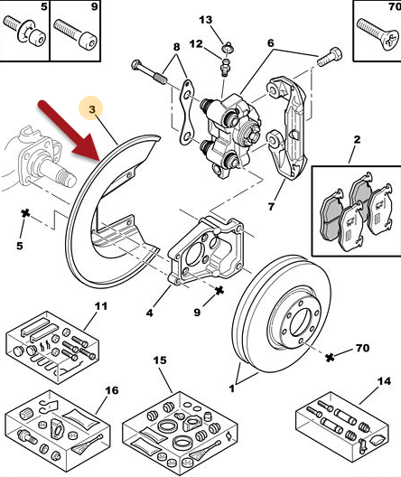 Ankerplade PEUGEOT 206 hatchback (2A/C) 1.9 D WJZ (DW8)