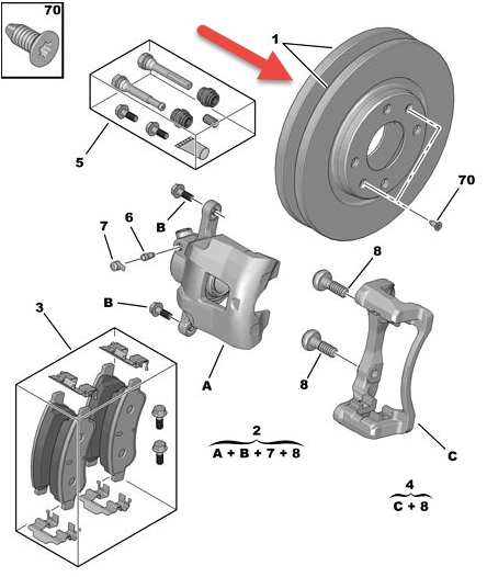 Bremseskive Sæt For (F303) PEUGEOT PARTNER Kassevogn / MPV (5, G) 1.4 KFW (TU3A)