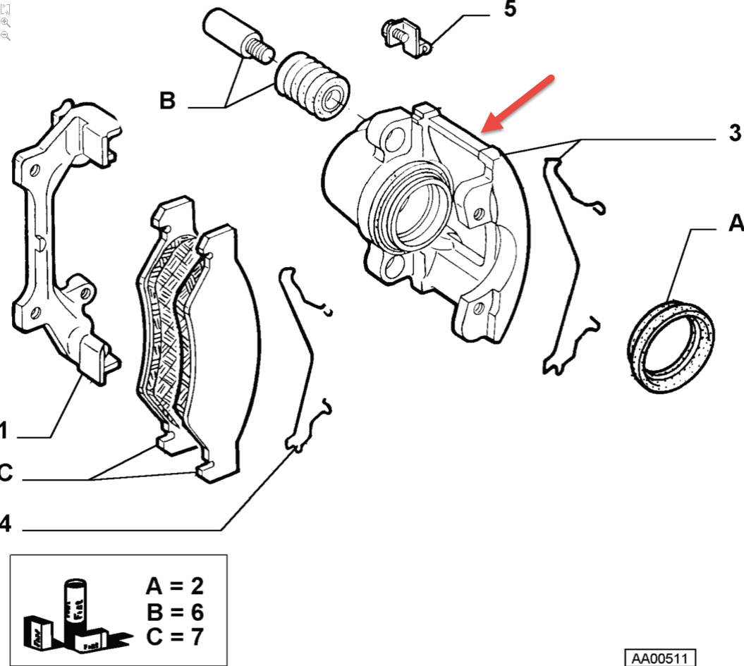 Caliper ALFA ROMEO 147 (937) 1.9 JTDM 16V (937.AXN1B, 937.BXN1B) 937 A5.000