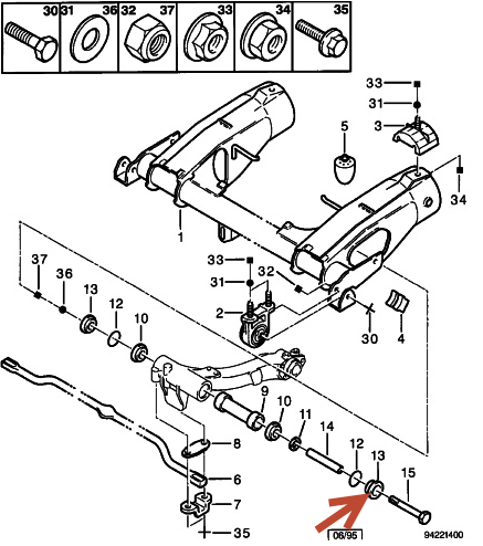 Bærearms Afstandsstykke CITROËN BX (XB-) 16 E BDY (XU5M)