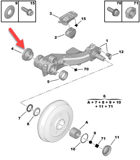 Svingarmsleje PEUGEOT 206 hatchback (2A/C) 1.9 D WJY (DW8B)