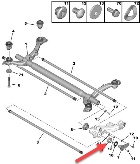 Svingarmsleje PEUGEOT 206 hatchback (2A/C) 1.9 D WJZ (DW8)