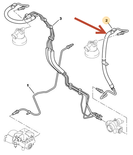 Hydraulikrør med Slange CITROËN C5 I (DC) 1.8 16V (DC6FZB, DC6FZE) 6FZ (EW7J4)