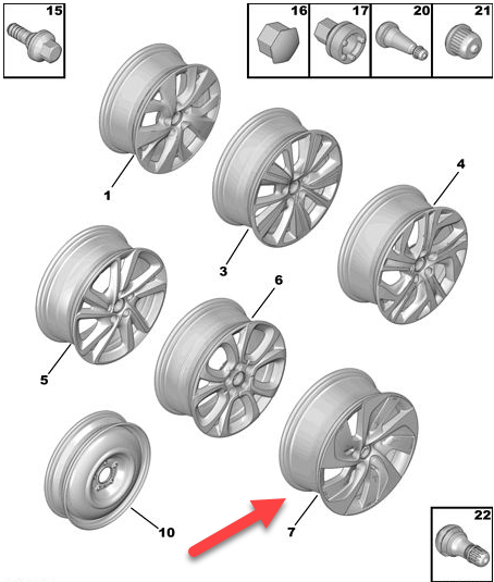 Alufælg CITROËN C4 GRAND PICASSO II (DA, DE) 2.0 HDi 150 RHE (DW10CTED4)