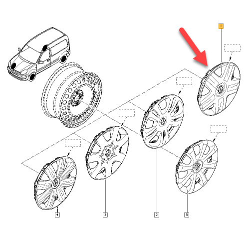 Hjulkapsel RENAULT CLIO II (BB, CB) 3.0 V6 Sport (CB1A) L7X 760
