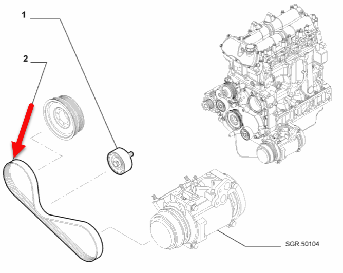 Generatorrem CITROËN JUMPER Chassis 3.0 HDi 160 F1CE0481D (F30DT)