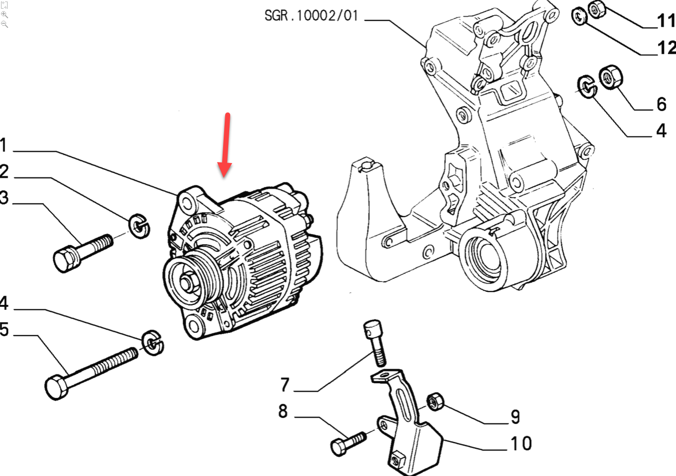 Generator FIAT COUPE (175) 2.0 20V Turbo 175 A3.000