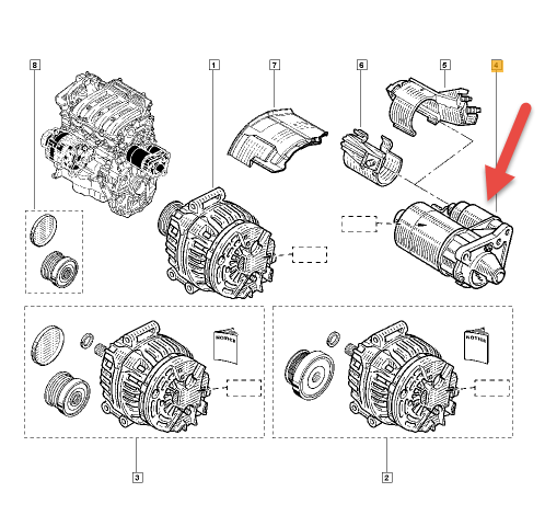 Starter RENAULT LAGUNA I (B56, 556) 1.6 16V (B568, B561) K4M 724