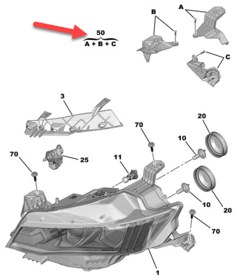 Rep.sæt PEUGEOT 508 SW II (FE, F4) PSE Hybrid4 360 (F45GBT) 5GB (EP6FADTXHPR)