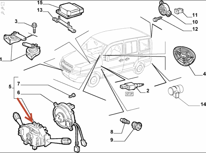 Lyskontakt FIAT DOBLO Kassevogn / MPV (223) 1.4 350 A1.000