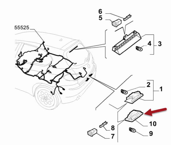 Nummerpladelygte ALFA ROMEO GIULIETTA (940) 1.4 TB 940 B8.000