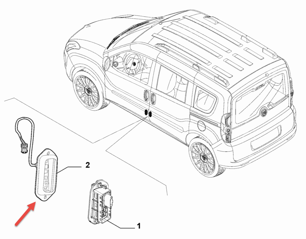 Dørkontakt FIAT DOBLO Kassevogn / MPV (223) 1.2 (223ZXA1A) 223 A5.000