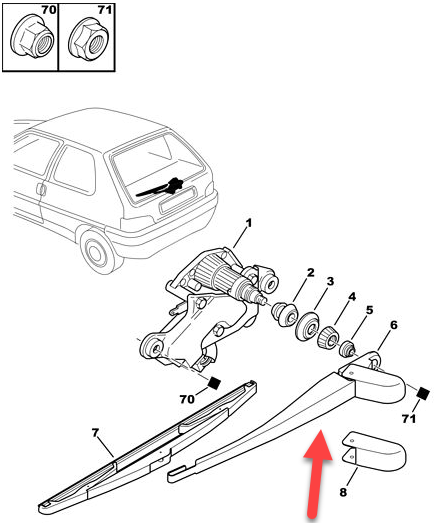 Viskerarm PEUGEOT 206 hatchback (2A/C) 1.9 D WJZ (DW8)