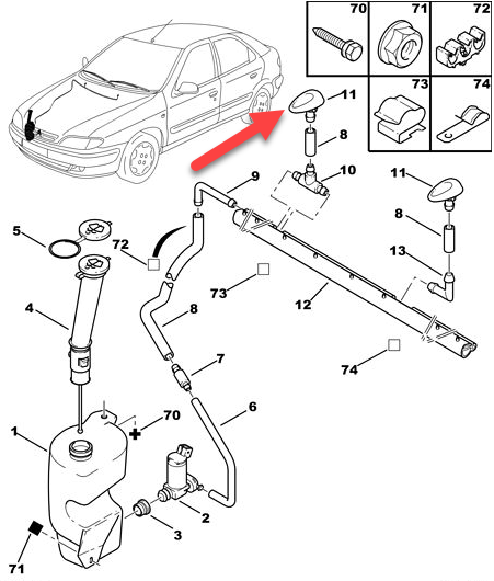 Sprinklerdyse For CITROËN XSARA Break (N2) 1.4 HDi 8HX (DV4TD)