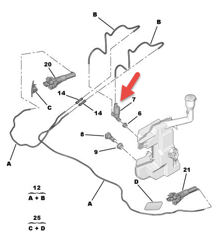 Sprinklerpumpe CITROËN C5 III (RD) 3.0 V6 XFV (ES9A)