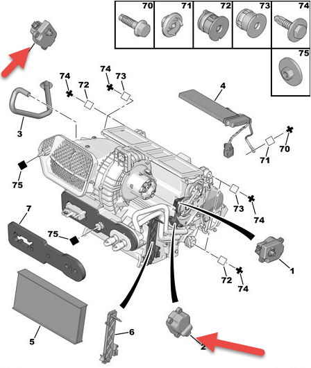 Mikromotor PEUGEOT 407 SW (6E, 6D) 2.0 HDi 135 RHR (DW10BTED4)